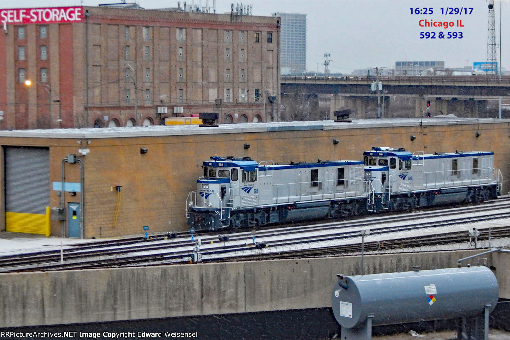 Genset duo at the Amtrak shops